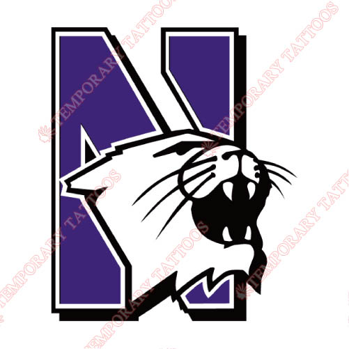 Northwestern Wildcats Customize Temporary Tattoos Stickers NO.5708